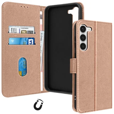 Funda de Cuero en Libro para Samsung Galaxy S23 - Rosa