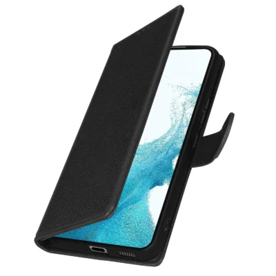 Funda de Cuero en Libro para Samsung Galaxy S22 - Negro
