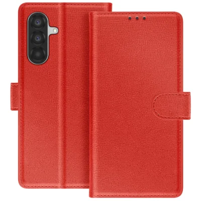 Funda de Cuero en Libro para Samsung Galaxy A33 5G - Rojo