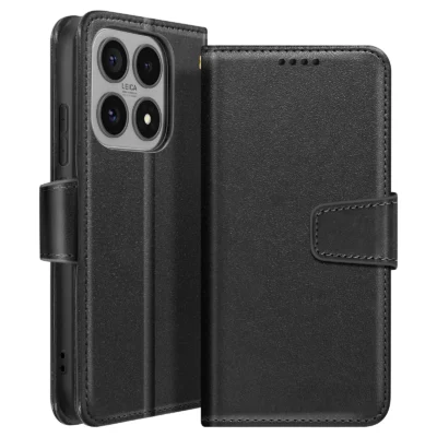 Funda de Cuero en Libro para Xiaomi 17 - Negro
