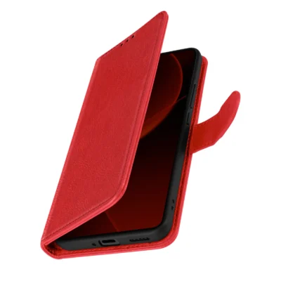 Funda de Cuero en Libro para Xiaomi 13T Pro - Rojo