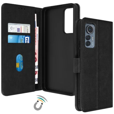 Funda de Cuero en Libro para Xiaomi 12 Lite - Negro