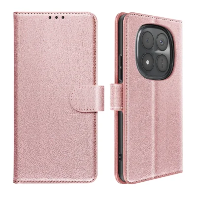 Funda de Cuero en Libro para Xiaomi Redmi Note 15 Pro Plus - Rosa