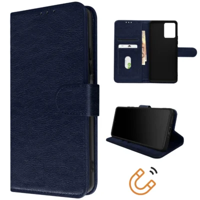 Funda de Cuero en Libro para Xiaomi Redmi Note 12 Pro 5G - Azul