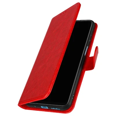 Funda de Cuero en Libro para Xiaomi Redmi 10 - Rojo