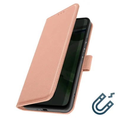 Funda de Cuero en Libro para Xiaomi Redmi 9C - Rosa
