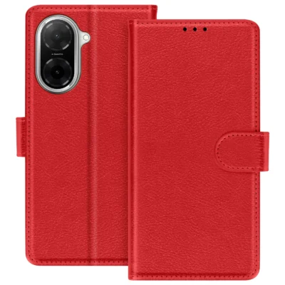Funda de Cuero en Libro para Xiaomi Redmi A5 - Rojo