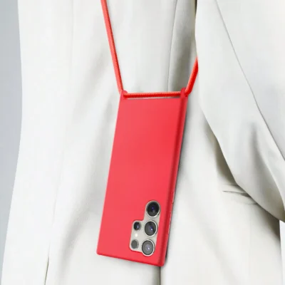 Funda con Cordón para Samsung Galaxy S24 Ultra - Rojo