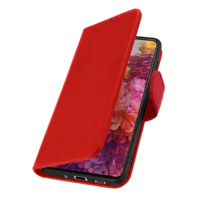 Funda de Cuero en Libro para Samsung Galaxy S20 FE - Rojo