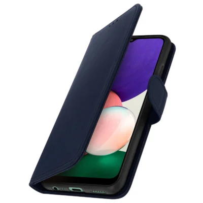 Funda de Cuero en Libro para Samsung Galaxy A22 5G - Azul
