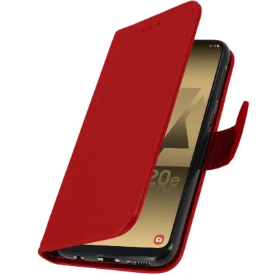 Funda de Cuero en Libro para Samsung Galaxy A20e - Rojo