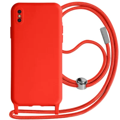 Funda con Cordón para iPhone X - Rojo