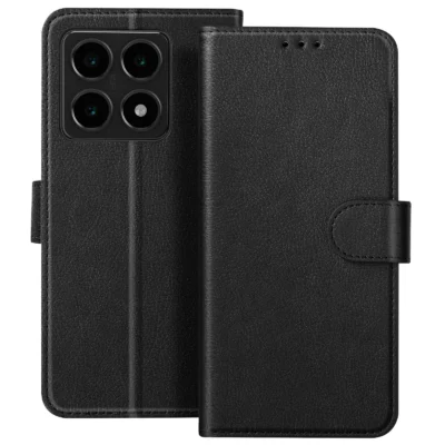 Funda de Cuero en Libro para Xiaomi 14 - Negro