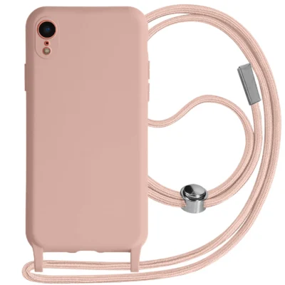 Funda con Cordón para iPhone XR - Rosa