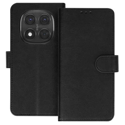 Funda de Cuero en Libro para Xiaomi Redmi Note 14 Pro - Negro