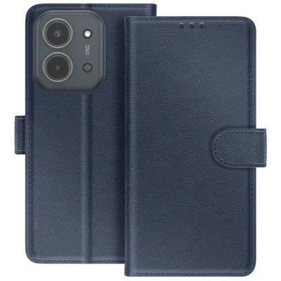 Funda de Cuero en Libro para Xiaomi Redmi 15C - Azul