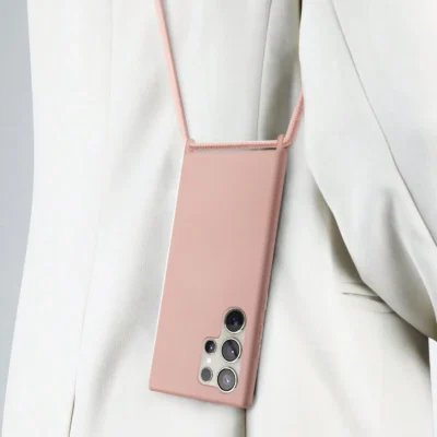 Funda con Cordón para Samsung Galaxy S24 Ultra - Rosa