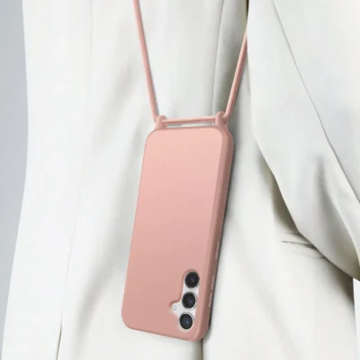 Funda con Cordón para Samsung Galaxy S24 Plus - Rosa