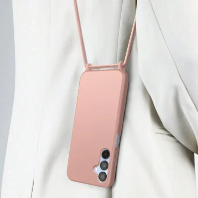 Funda con Cordón para Samsung Galaxy A15 - Rosa